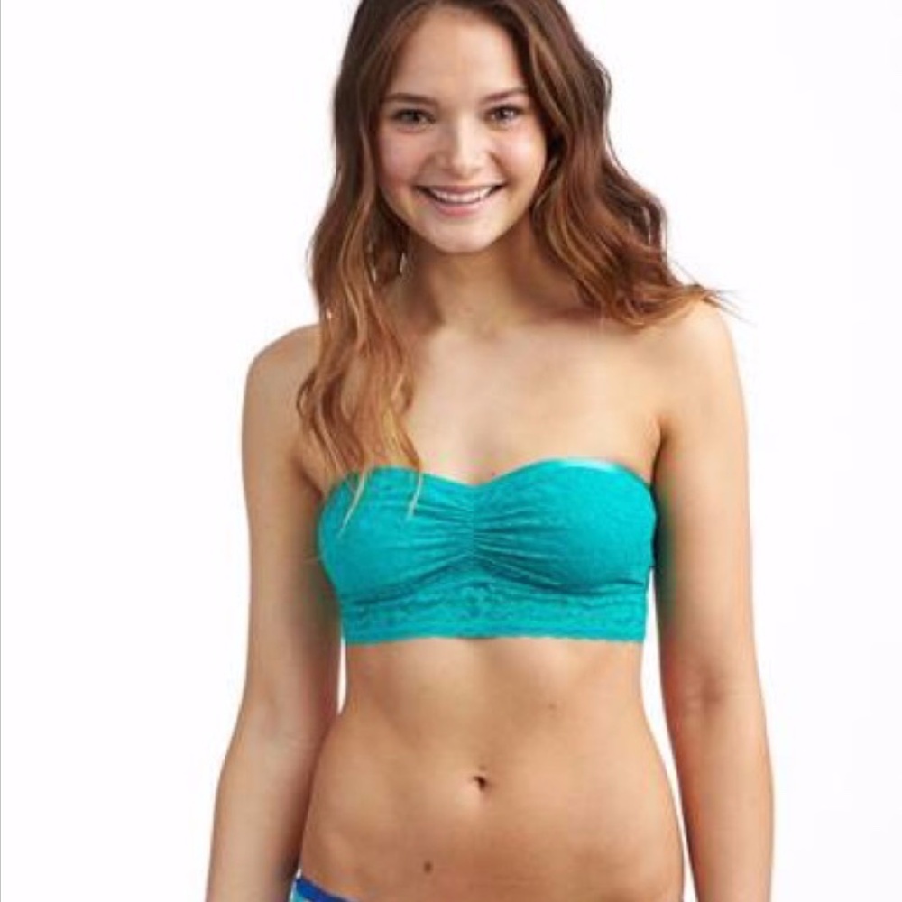 Aerie Signature Teal Lace Bandeau